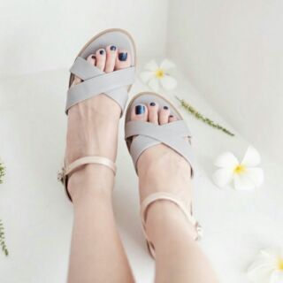 PATH BRAND : GREY TRIO SANDALS