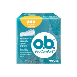 O.B. โอบี ผ้าอนามัย แบบสอด โปรคอมฟอร์ท แบบธรรมดา 8 ชิ้น