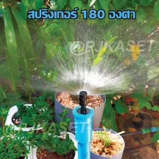 หัวพ่นละอองน้ำ สปริงเกอร์ กระจายน้ำ 180 องศาพร้อมข้อต่อเกลียวนอก 1/2" หรือ 4 หุน