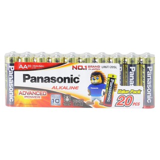 ถ่านอัลคาไลน์ AA PANASONIC LR6T/20SL ALKALINE BATTERY AA PANASONIC LR6T/20SL