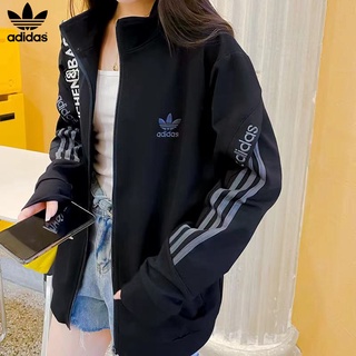 เสื้อแจ็คเก็ตลำลอง Adidasสำหรับผู้ชายและผู้หญิง（สวมใส่ได้40KG-72KG)ผู้ชายผู้หญิงใส่ได้หมด