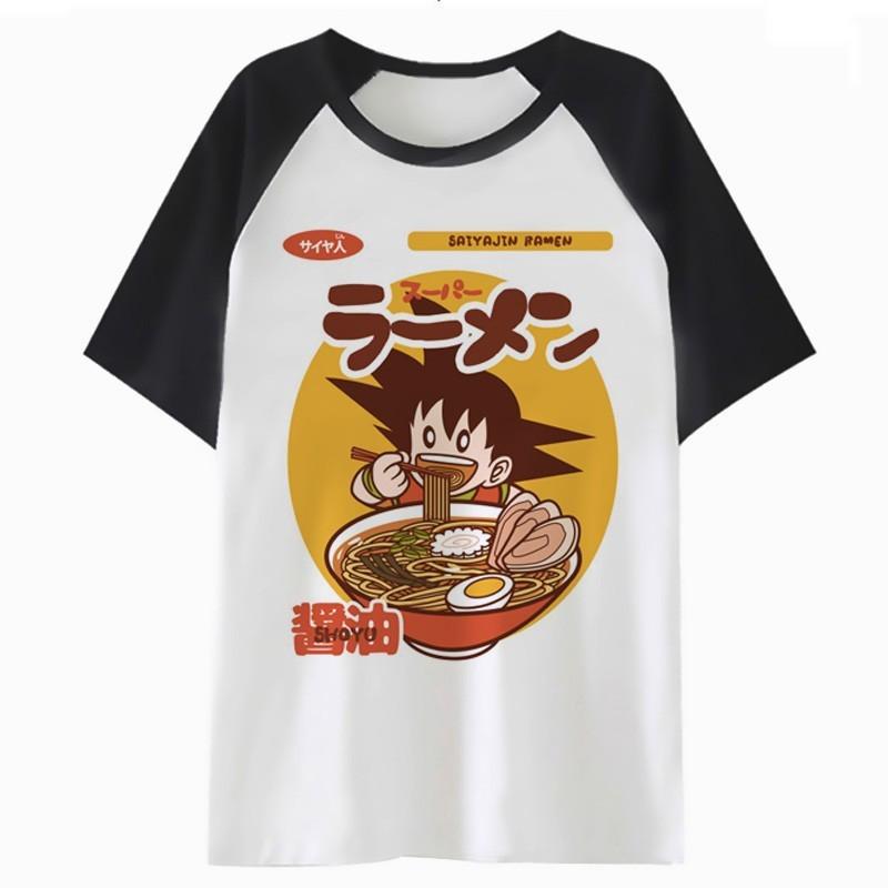 เสื้อยืด [พร้อมส่ง ของถึงไทยแล้ว]  Dragon Ball เสื้อยืดแขนสั้นพิมพ์ลายตัวอักษรสไตล์เกาหลีสำหรับผู้หญิง