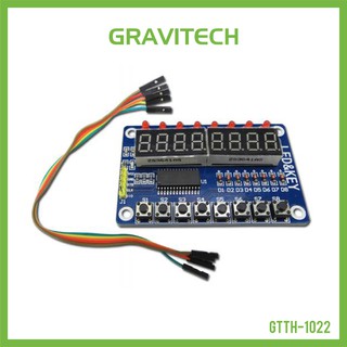 [Gravitechthai] 7-SEGx8 Switchx8 LEDx8 SPI with TM1638 Driver