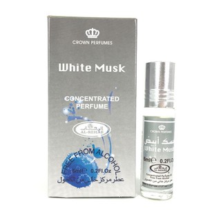 น้ำหอมอาหรับ ​แท้​ White ​musk​ Al rehab​ perfume​ oil ​6ml ​น้ำหอม น้ำหอมผู้ชาย น้ำหอมพกพา หอมสดชื่น น้ำหอมแท้