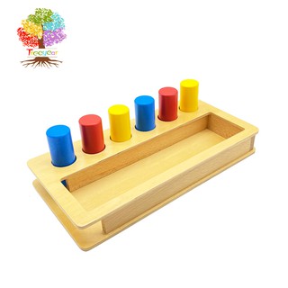 ของเล่นเด็กกล่อง Imbucare Peg Montessori เสริมการเรียนรู้เด็ก