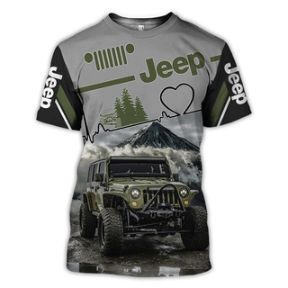 เสื้อยืดแขนสั้นพิมพ์ลาย 3D แฟชั่นผู้ชาย 2021Jeep 3D Ta0687