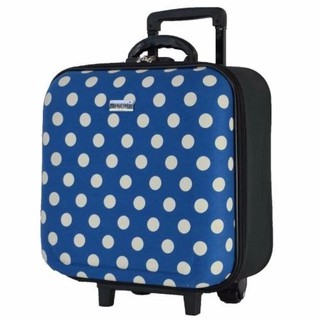 Wheal กระเป๋าเดินทางหน้านูน กระเป๋าล้อลาก 16x16 นิ้ว Code F33516 B-Dot (Cerulean)