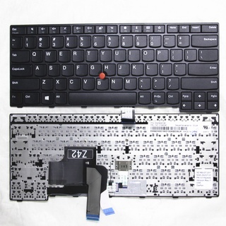 คีย์บอร์ดภาษาอังกฤษ US สําหรับแล็ปท็อป Lenovo Thnikpad E450 E455 E460 E465 W450 E470 E475