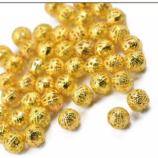 (40) ลูกปัดฉลุลาย 7 mm. 10 pcs/pack #พร้อมส่ง