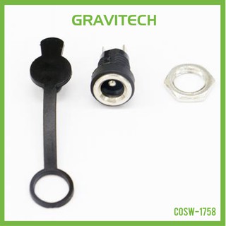 [Gravitechthai]DC Power Jack 5.5 x2.1mm Panel Mount - Waterproof