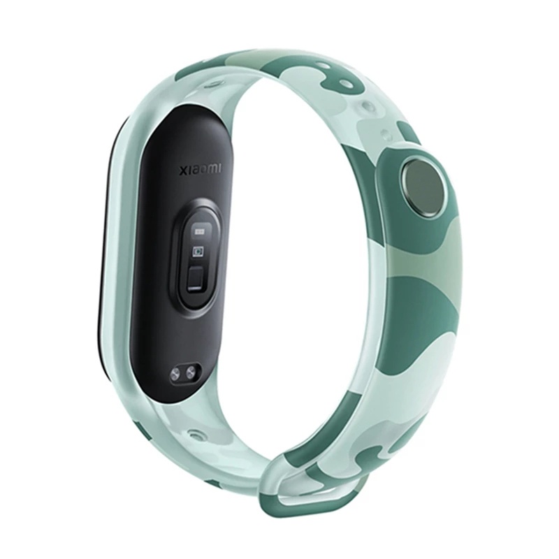 สายนาฬิกาข้อมือซิลิโคน แบบนิ่ม ลายพราง สีสันสดใส สําหรับ Xiaomi Miband Mi Band 3 4 5 6 7