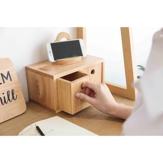 THEWOOD 'S TALE Mori No Naka ลิ้นชัก ตั้งโต๊ะ DOUBLE DRAWER จากไม้แท้