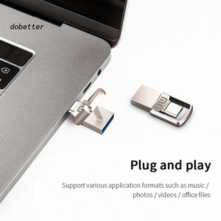 &lt;Dobetter&gt; แฟลชไดรฟ์โลหะ U Disk 64GB 128GB 256GB 512GB 1TB 2TB Type-C OTG USB 3.1 สําหรับโทรศัพท์มือถือ