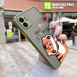 สําหรับ iPhone 11 11 Pro 11 Pro Max เคสการ์ตูน หลอก ร่ํารวย เสือ บาง ดีไซน์ใหม่ รูปแบบ ใส เต็มรูปแบบ เลนส์ ป้องกันกล้อง เคสแข็ง