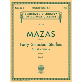 Mazas 40 Selected Studies, Op. 36 – Book 1