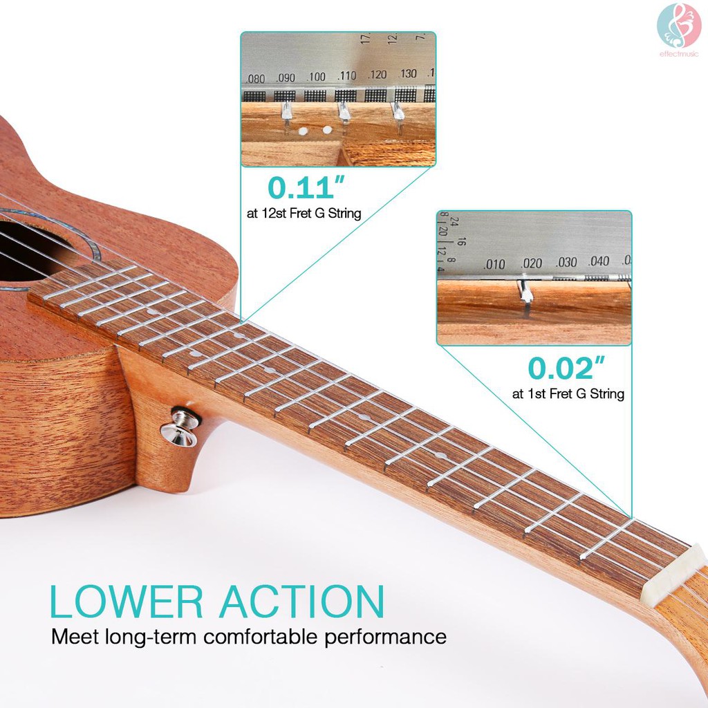 E*M ammoon 23 Inch Acoustic Concert Ukulele Kit Mahogany Plywood