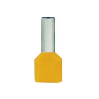 หางปลา คอร์ดเอ็น แบบสายคู่ รุ่น TE1008 สีเหลือง ( 100 pcs )