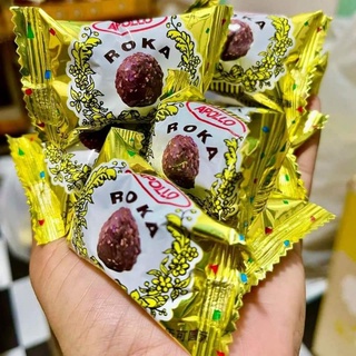 แบ่งขายเป็นชิ้น📍Apollo Roka เวเฟอร์เคลือบช็อกโกแลตผสมถั่ว