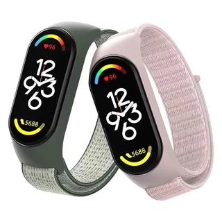 สายไนลอนสำหรับ Xiaomi Mi Band 7 Breathable Sports Bracelet