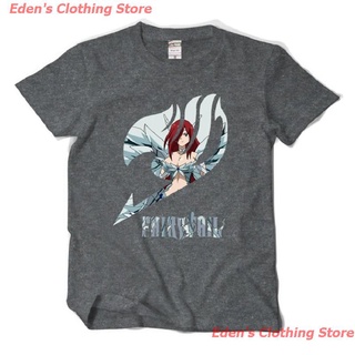 Edens Clothing Store 2022 ใหม่ Fairy Tail เสื้อยืดผู้ชาย เสื้อยืด Lucy Heartfilia เสื้อยืดผ้าฝ้าย 100% ฝ้าย Dragon เสื้