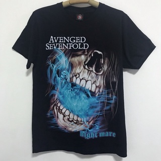 คอตต้อนคอกลม☃♤เสื้อวง Avenged Sevenfold Tshirt Rock เสื้อยืด A7XS-5XL