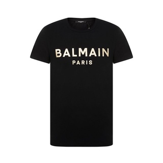 [S-5XL]เสื้อแขนสั้น คอกลม ผ้าฝ้าย พิมพ์ลาย Balm ain Tag + Label