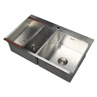 Embedded sink SINK BUILT 2BOWL AXIA TRITON 8350 STAINLESS Sink device Kitchen equipment อ่างล้างจานฝัง ซิงค์ฝัง 2หลุม AX