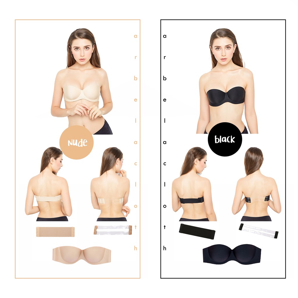Classic STRAPLESS Super PushUp bra / double pushUp bra / Seamless bra / Party bra