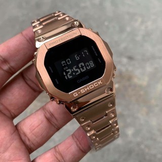 GShock  Dw5600  Full Metal  กรอบสายRosegold ประกันศูนย์central 1 ปี