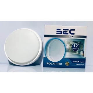 BEC ไฟผนังนอกพลาสติก LED POLAR-RO 12W ขอบกลม