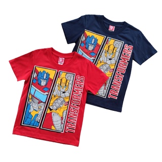 เสื้อเด็ก  TE 630258(ไซส์S-XL) ลายหุ่นยนต์ขวัญใจเด็กๆ Transformers สำหรับเด็กชาย6-12ปี สินค้าพร้อมส่ง