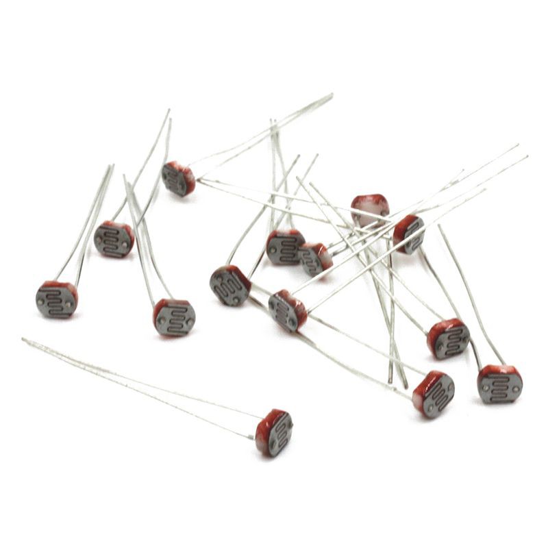 10pcs เซนเซอร์ตัวต้านทาน photoresistor ldr cds 5 มม. gl 5516 th 5528 5549