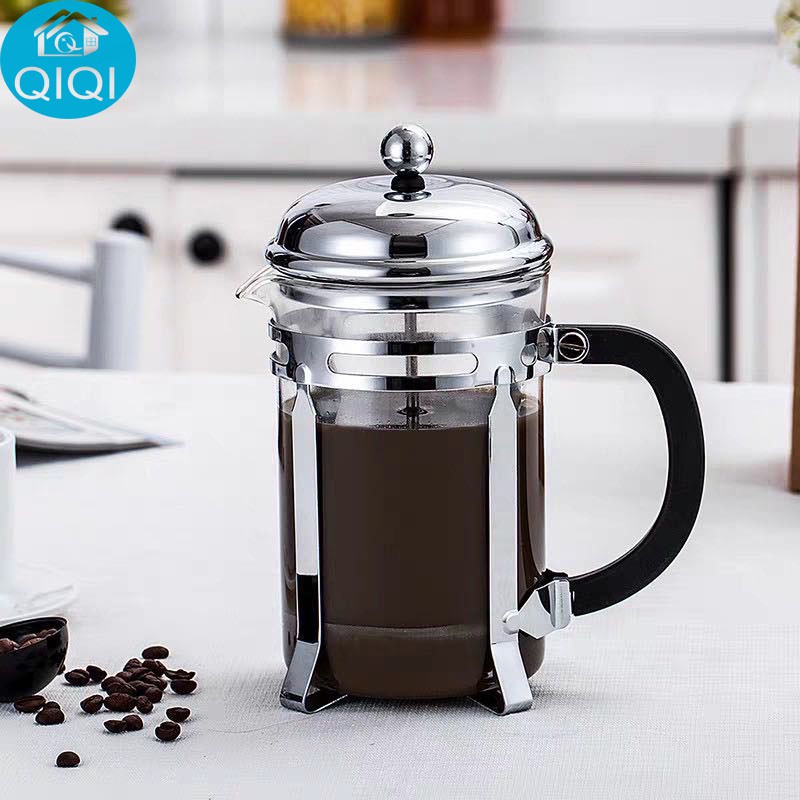French Press กาชงกาแฟ แก้วกาแฟ แกนสเเตนเลส ขนาด 350-600-850ml.