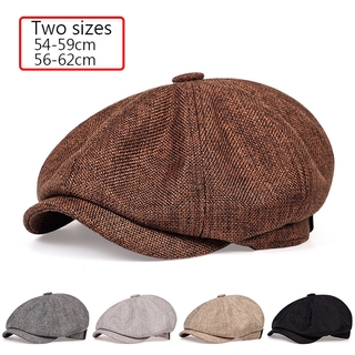 Mens Casual Newsboy Hat Adjustable Dad Hat Spring and Autumn Retro Truck Beret Hundred Matching Accessories