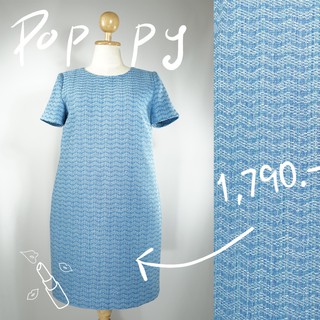 Poppy Blue Dress ป้อปปี้ บลู เดรส (M 38-31-40, L 40-34-42, XL 42-36-44, XXL 44-38-46)