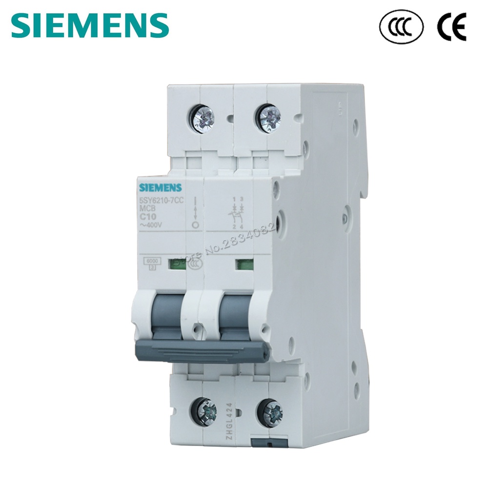 2P C10 Mini Circuit Breaker MCB 5SY6210-7CC 2P 400V  10A SIEMENS