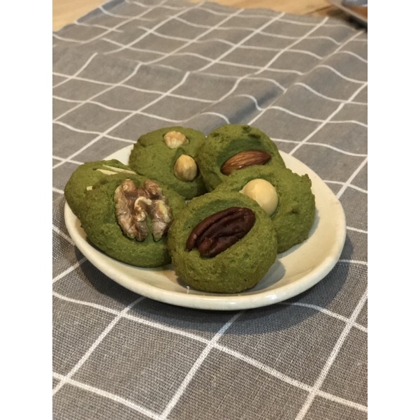 Greentea mixed nut cookies คุกกี้ชาเขียว