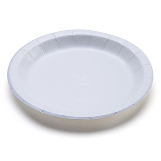 จานกระดาษสีขาว 9นิ้ว ไม่พิมพ์ลาย แพ็ค50ใบ FEST PP013 White Paper Plates 9 inch, Unprinted, Pack of 50, FEST PP013