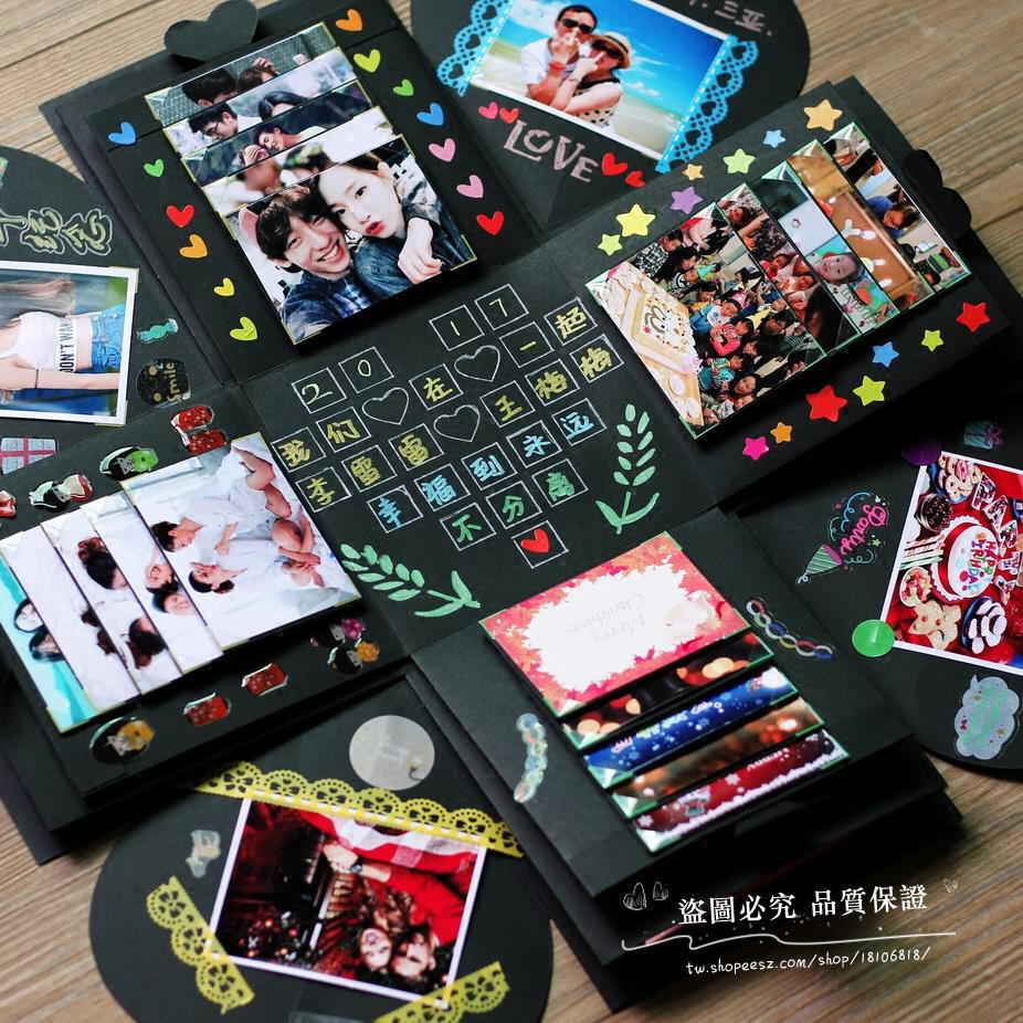 อัลบั้มรูปภาพ Tik Tok Contrast Style Explosion Box diy 520 ของขวัญวัน