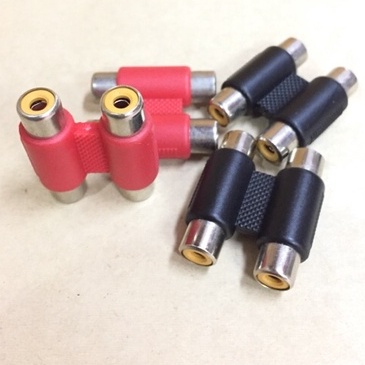 ข้อต่อ RCA ตัวเมีย 2 หัว ออก RCA  ตัวเมีย 2 หัว
