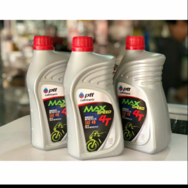 น้ำมันเครื่องมอเตอร์ไซค์ 4T MAX SPEED ปริมาณ 0.8 ลิตร ปตท