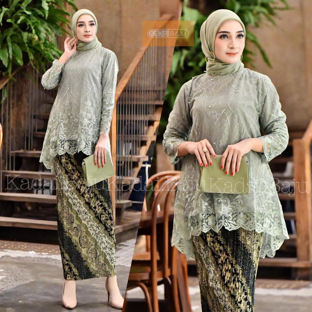 Rinjani tulle เสื้อเบลาส์ kebaya เสื้อทูนิค | เคบายาสมัยใหม่ | Kebaya สวยทันสมัย | ชุดโบรเคดปาร์ตี้ร่วมสมัย