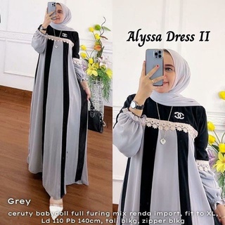 Alyssa Dress DW- GAMIS ชุดเดรส สไตล์โมเดิร์น สําหรับผู้หญิง SF