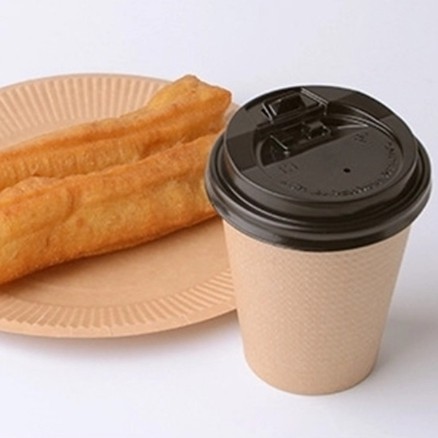 (50 ใบ) แก้วกระดาษคราฟท์พร้อมฝา (8 oz. / 12 oz. / 16 oz.) (MM)