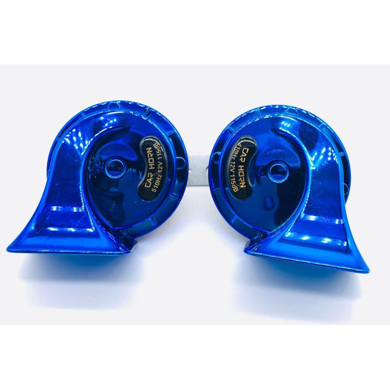 *HONGแท้ แตรหอยโข่ง เสียงรถเบนซ์ สีน้ำเงิน 12V ราคาขายส่ง (1คู่)