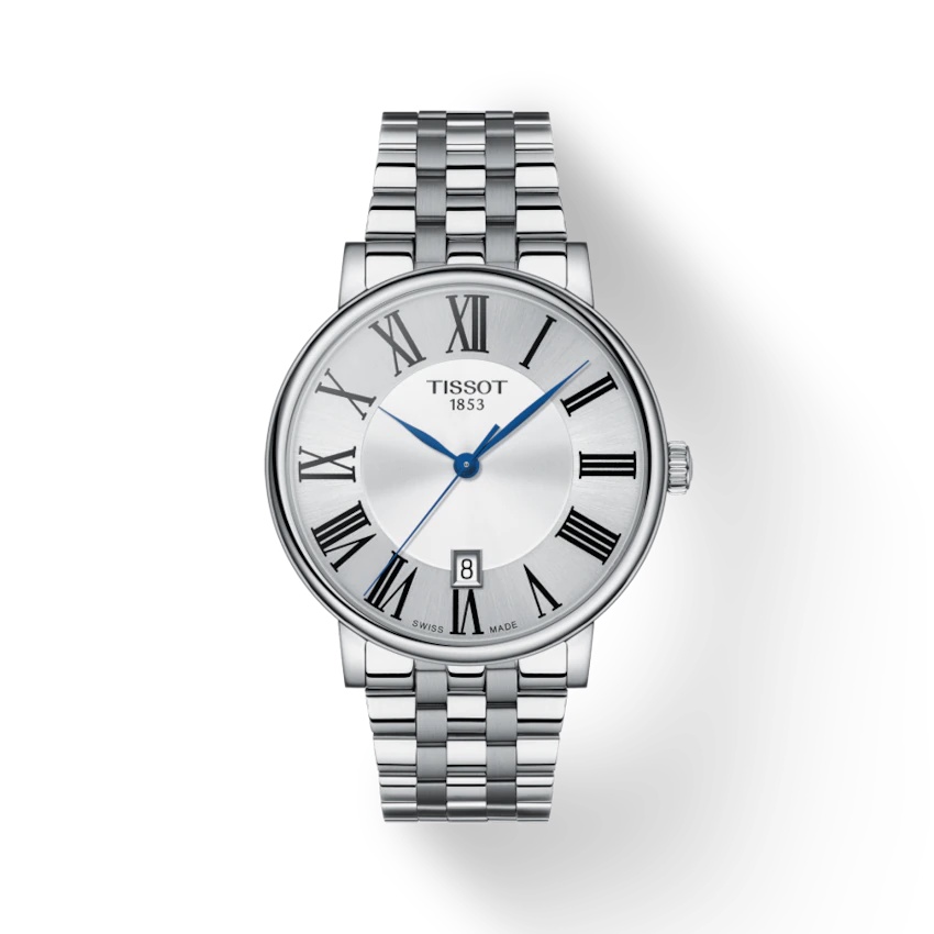 Tissot Carson Premium  ทิสโซต์ คาร์สัน พรีเมี่ยม T1224101103300 สีเงิน นาฬิกาผู้ชาย