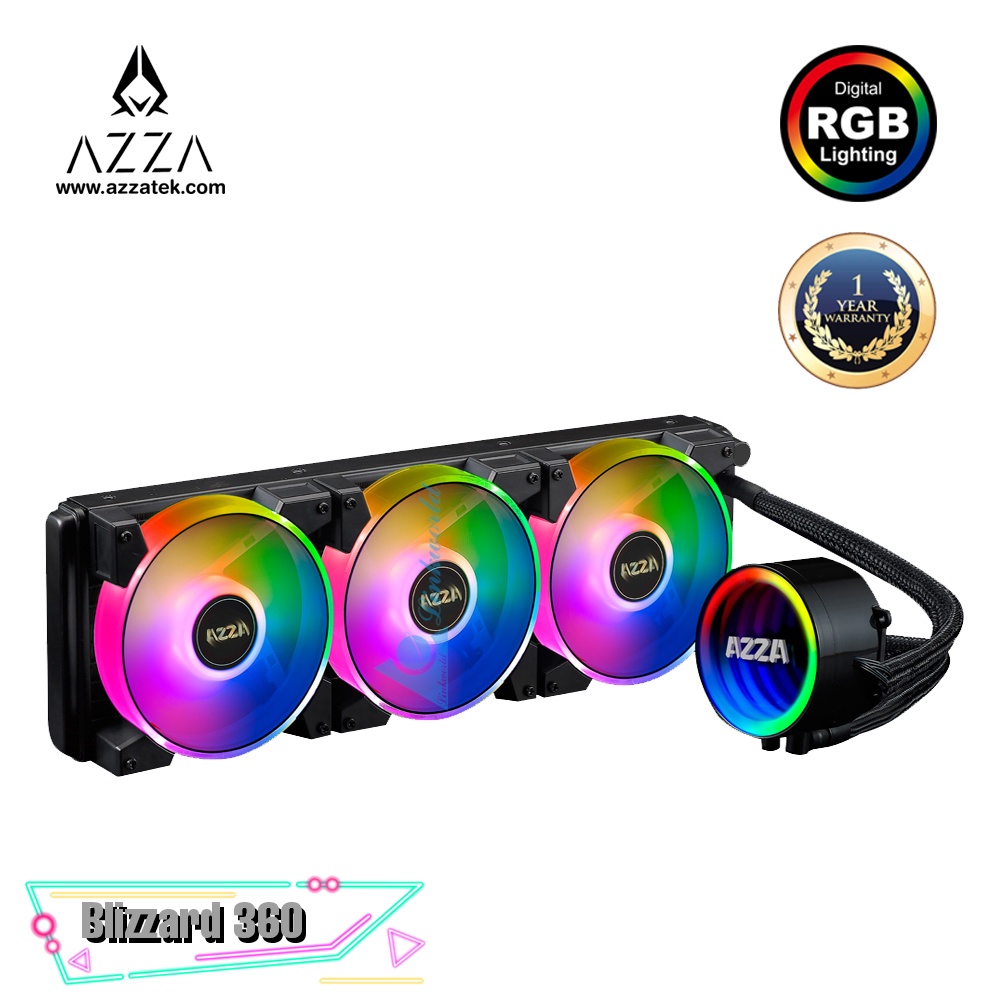 AZZA Blizzard ARGB CPU Liquid Cooler LCAZ 360R