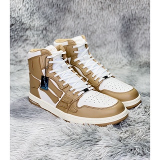 แนะนำสอบถามไซร์คงเหลือ ก่อนกดสั่งนะคะ AMIRI SKEL-TOP HIGH LEATHER SNEAKERS (แบบหนัง)