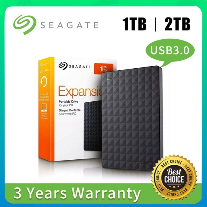 Seagate 1TB/2TB USB3.0 2.5'' Hardisc Portable HDD Hardisk Eksternal