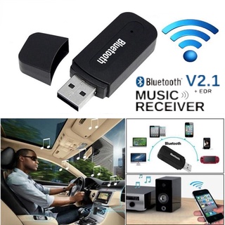 บลูทูธมิวสิค BT-163 USB Bluetooth Audio Music Wireless Receiver Adapter 3.5mm Stereo Audio อะแดปเตอร์รับสัญญาณบลูทูธไร้สาย